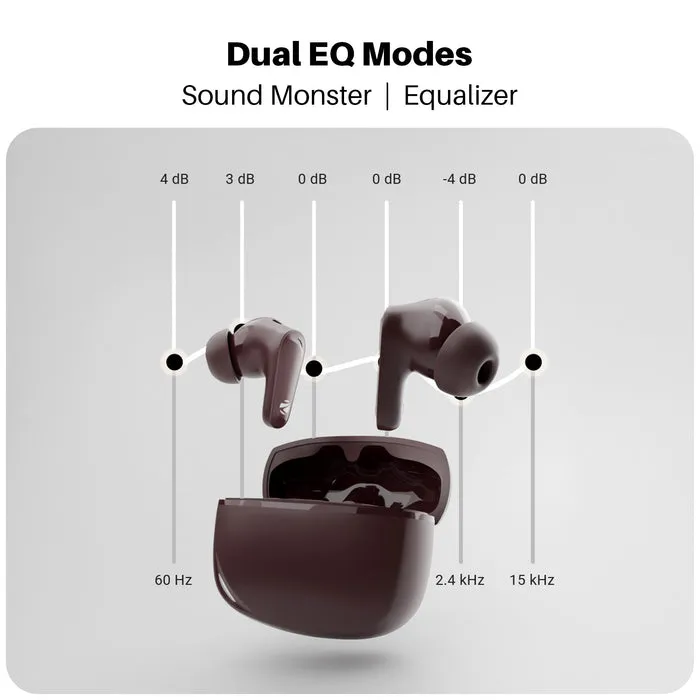 Zebronic Wireless Bluetooth Earbuds Dh'vnyE11 Burgandy (ZEB-PODS zi 14) view 4